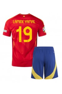 Spanje Lamine Yamal #19 Babytruitje Thuis tenue Kind EK 2024 Korte Mouw (+ Korte broeken)